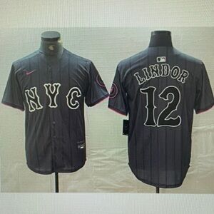 12 Francisco Lindor Gray  Stitched Jersey❤️‍🔥